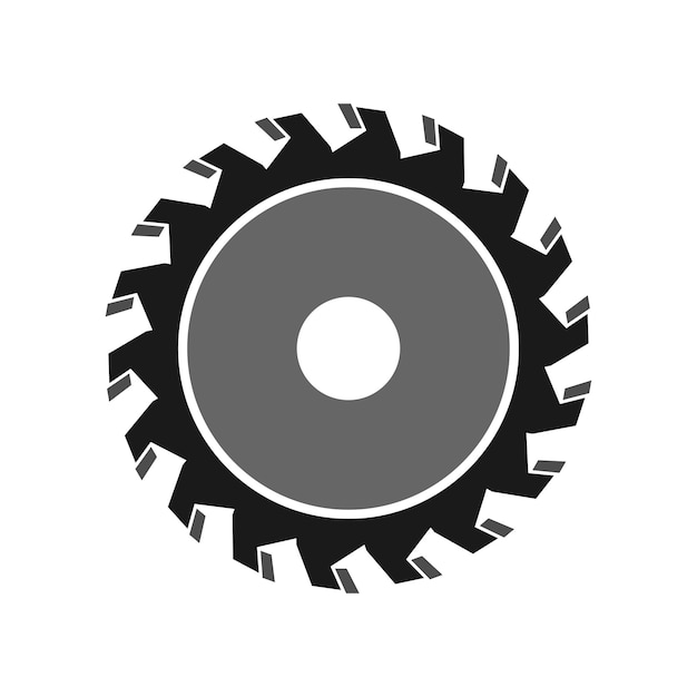 Diseño del logotipo del icono de la sierra