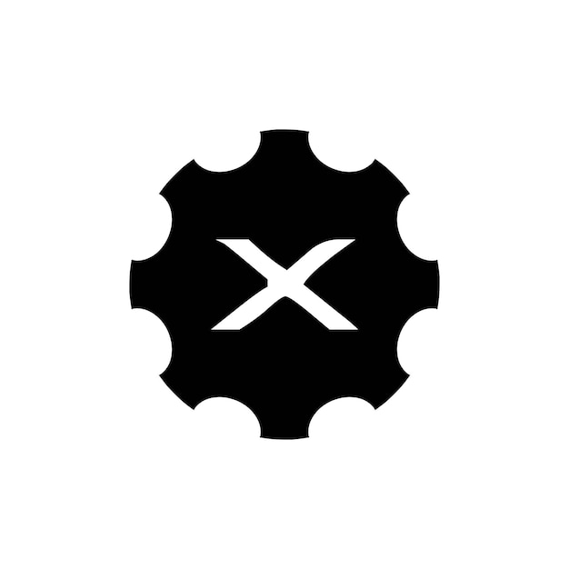 El diseño del logotipo del icono del símbolo vectorial del arte de la línea alfabética
