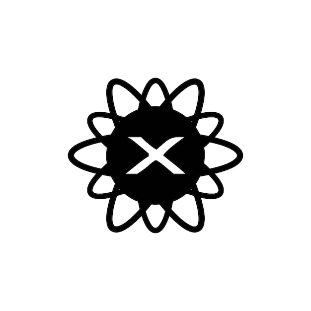 El diseño del logotipo del icono del símbolo vectorial del arte de la línea alfabética