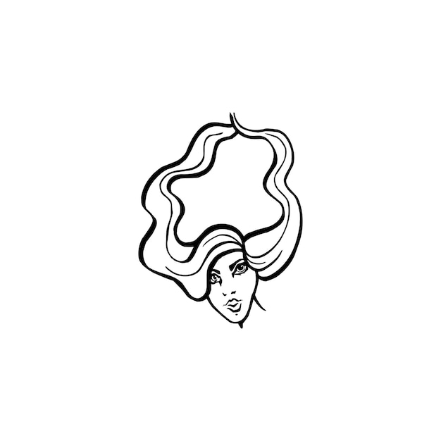 El diseño del logotipo del icono del símbolo vectorial del arte de la línea alfabética