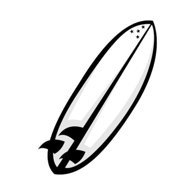 Diseño de logotipo de icono de tabla de surf