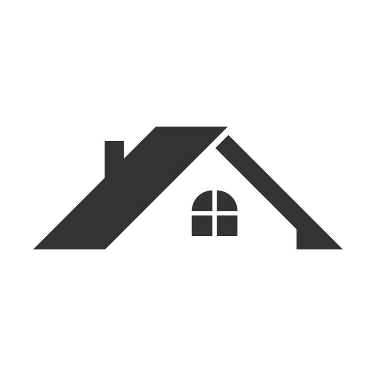 Vector diseño del logotipo del icono del techo residencial