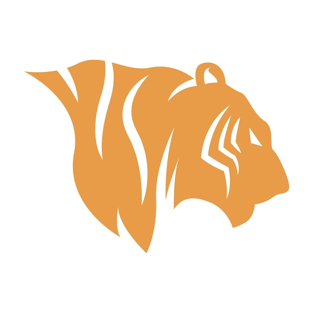 Diseño de logotipo de icono de tigre