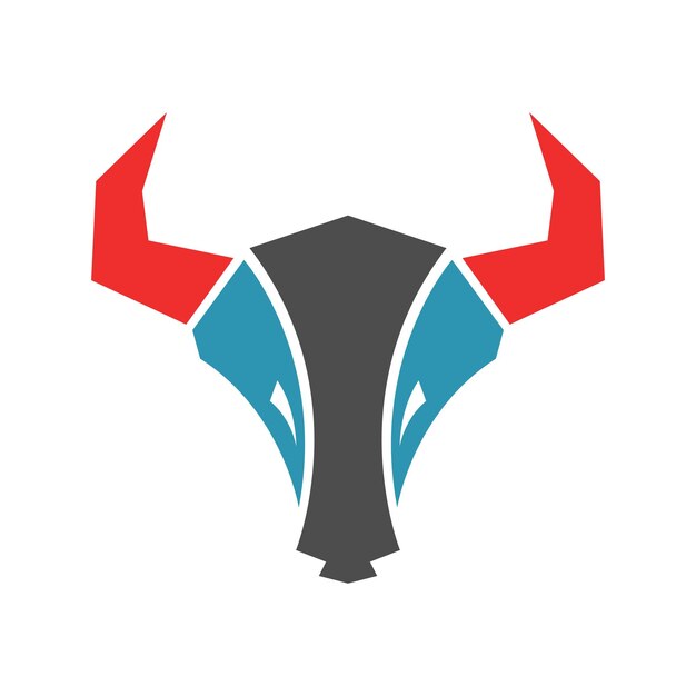 Diseño de logotipo de icono de toro