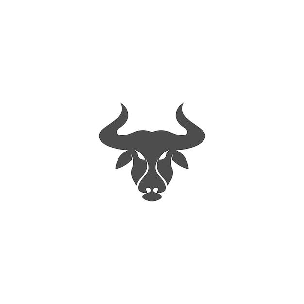 Diseño de logotipo de icono de toro