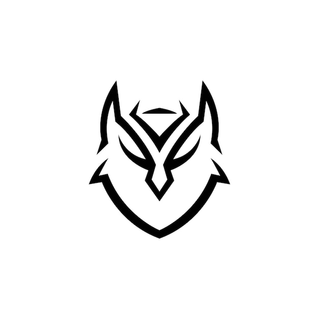 Diseño de logotipo de icono tribal de cabeza de búho
