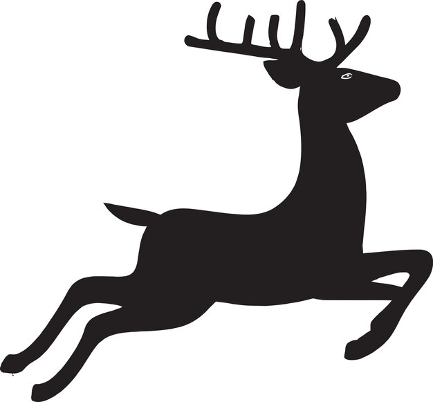 Diseño de logotipo de icono de vector de ciervo de cresta de vida silvestre