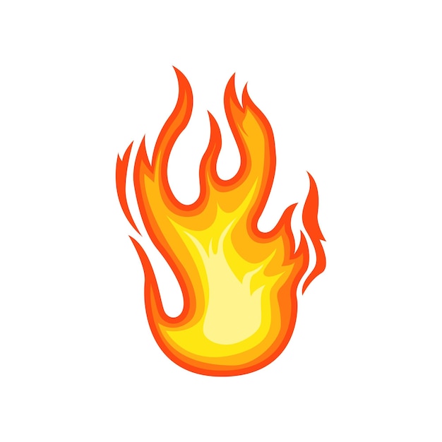 Diseño del logotipo del icono del vector de fuego