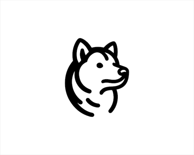 Diseño del logotipo del icono vectorial del perro