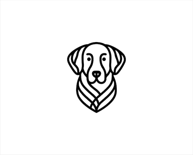 Diseño del logotipo del icono vectorial del perro