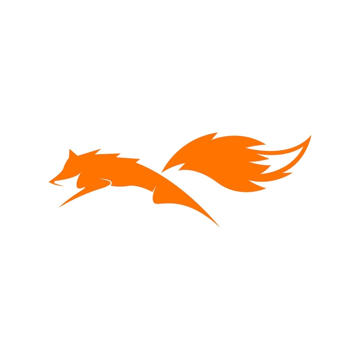 Vector diseño de logotipo de icono de zorro
