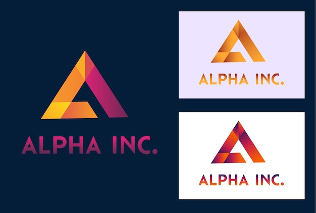 Diseño del logotipo de la identidad de marca corporativa con letras vectoriales de monograma