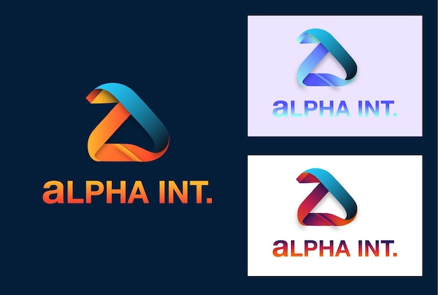 Diseño del logotipo de la identidad de marca corporativa con letras vectoriales de monograma