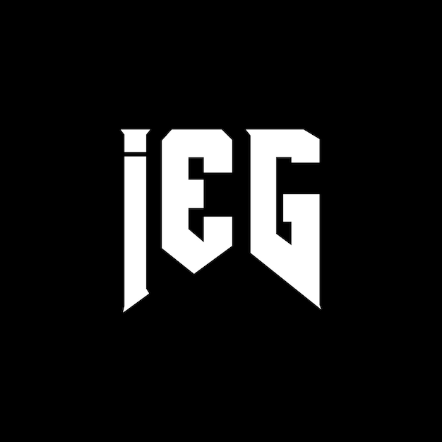 Diseño de logotipo de IEG para una empresa de tecnología IEG Diseño del logotipo IEG combinación de colores blanco y negro IEG Logotipo IEG vector IEG diseño IEG icono IEG alfabeto IEG tipografía diseño del logotipo