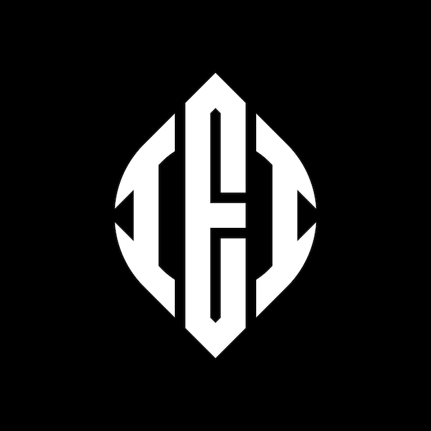 Diseño del logotipo de la IEI con letras en círculo y en forma de elipse IEI letras en elipse con estilo tipográfico Las tres iniciales forman un logotipo en círculo IEI emblema de círculo Monograma abstracto letra marca vector