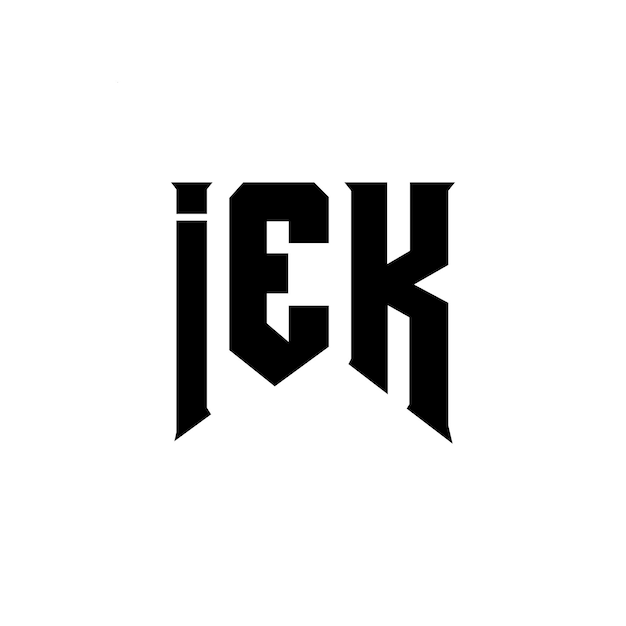 Diseño de logotipo de IEK para una empresa de tecnología Diseño del logotipo IEK combinación de colores blanco y negro IEK logo IEK vector IEK diseño IEK icono IEK alfabeto IEK tipografía diseño del logotipo