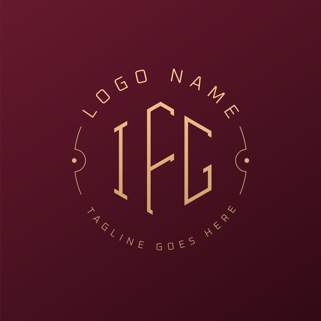 Diseño de logotipo de IFG de lujo Letra elegante IFG Monograma Logotipo minimalista Poligono plantilla de diseño de logotipo IFG