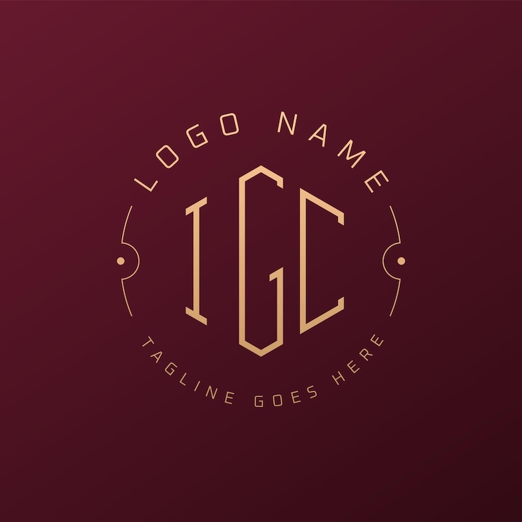 Vector diseño de logotipo de igc de lujo letra elegante igc monograma logotipo minimalista poligono plantilla de diseño de logotipo igc