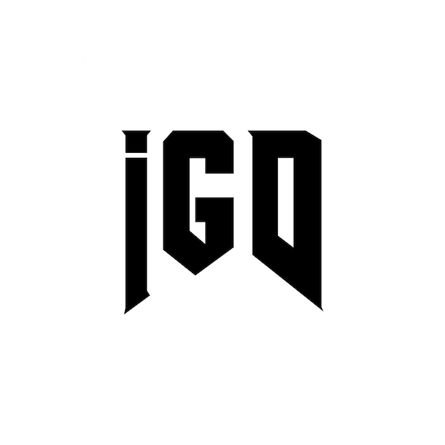 Diseño de logotipo de IGD para una empresa de tecnología Diseño del logotipo IGD combinación de colores blanco y negro Logotipo IGD vector diseño IGD icono IGD alfabeto IGD tipografía diseño del logotipo