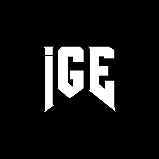 Diseño de logotipo de IGE para una empresa de tecnología Diseño de Logotipo de IGA Combinación de colores blanco y negro IGE Logotipo IGE Vector IGE Diseño de IGE Icon IGE Alfabeto IGE Tipografía Diseño del logotipo IGE