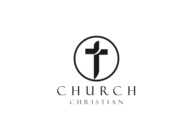Diseño del logotipo de la iglesia cristiana religiosa