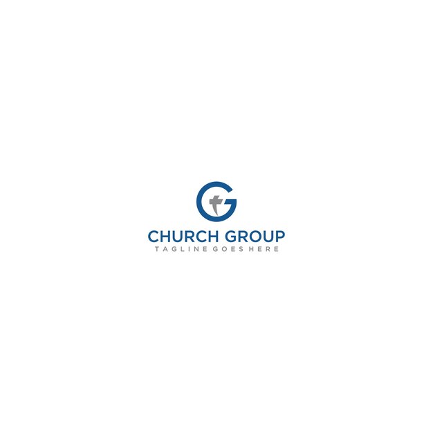 Diseño de logotipo de iglesia de letra TG
