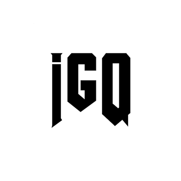 Diseño de logotipo de IGQ para una empresa de tecnología Diseño del logotipo IGQ combinación de colores blanco y negro Logotipo IGQ vector IGQ diseño Ícono IGQ alfabeto IGQ tipografía Diseño del Logotipo