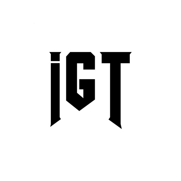 Diseño de logotipo de IGT para una empresa de tecnología IGT diseño de logotipo en blanco y negro combinación de colores IGT logotipo IGT vector IGT diseño IGT icono IGT alfabeto IGT tipografía logotipo diseño