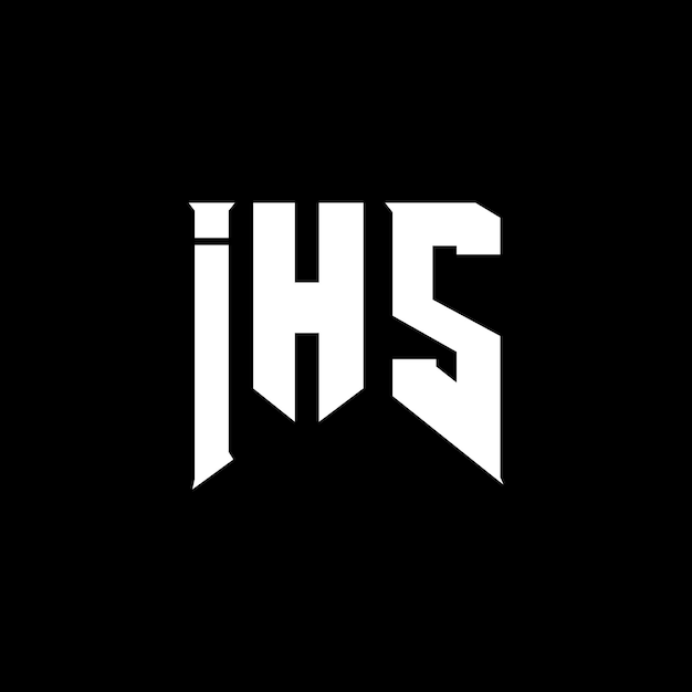 Diseño de logotipo de IHS para una empresa de tecnología Diseño del logotipo IHS combinación de colores blanco y negro IHS logo IHS vector IHS diseño IHS icono IHS alfabeto IHS tipografía diseño del logotipo