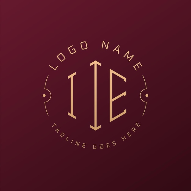 Diseño de logotipo IIE de lujo Letra elegante IIE Monograma Logotipo minimalista Poligono IIE Templata de diseño de logotipo