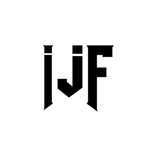Diseño de logotipo de IJF para una empresa de tecnología Diseño del logotipo IJF Combinación de colores blanco y negro IJF IJF vector IJF diseño IJF icono IJF alfabeto IJF tipografía diseño del logotipo