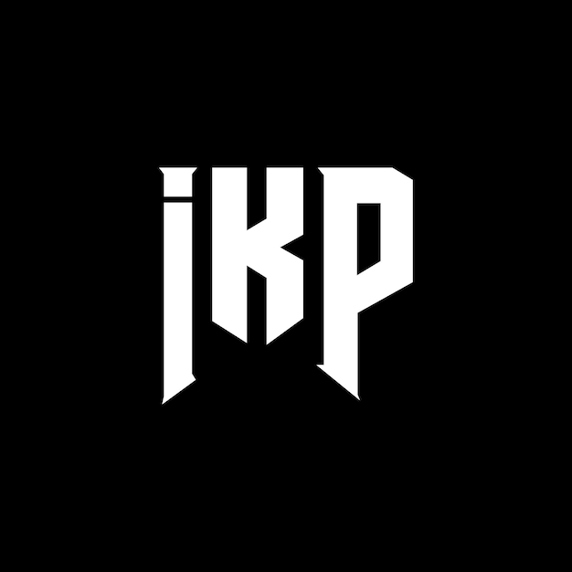 Diseño de logotipo IKP para una empresa de tecnología IKP diseño de logotipo de combinación de colores blanco y negro IKP logotipo Vector IKP diseño IKP icono IKP alfabeto IKP tipografía diseño del logotipo