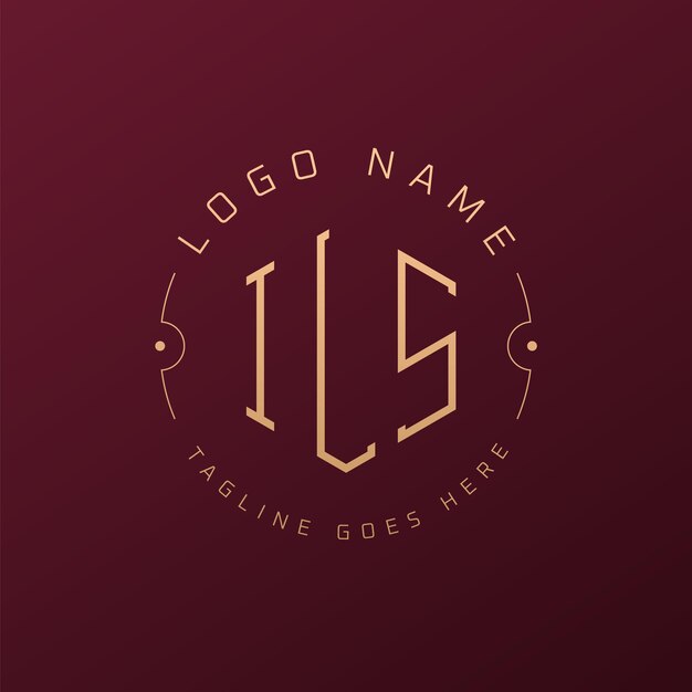 Diseño de logotipo de ILS de lujo Letra elegante ILS Monograma Logotipo minimalista Poligono Templata de diseño de logotipo ILS