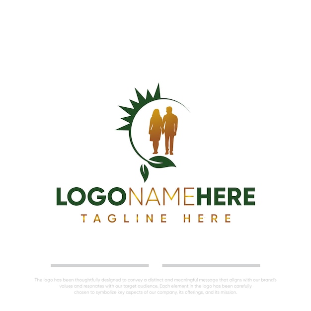diseño de logotipo de ilustración de fundaciones y atención médica