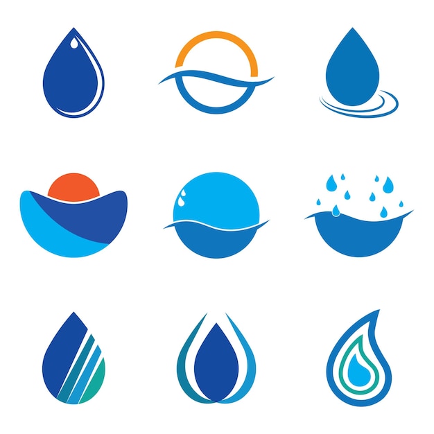 Diseño del logotipo Ilustración gráfica del agua