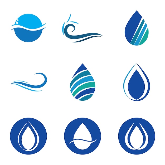 Diseño del logotipo Ilustración gráfica del agua