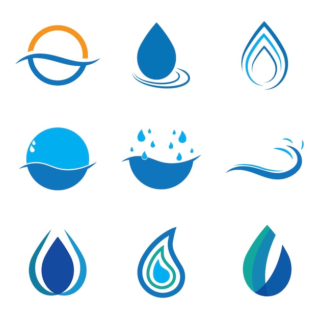 Diseño del logotipo Ilustración gráfica del agua