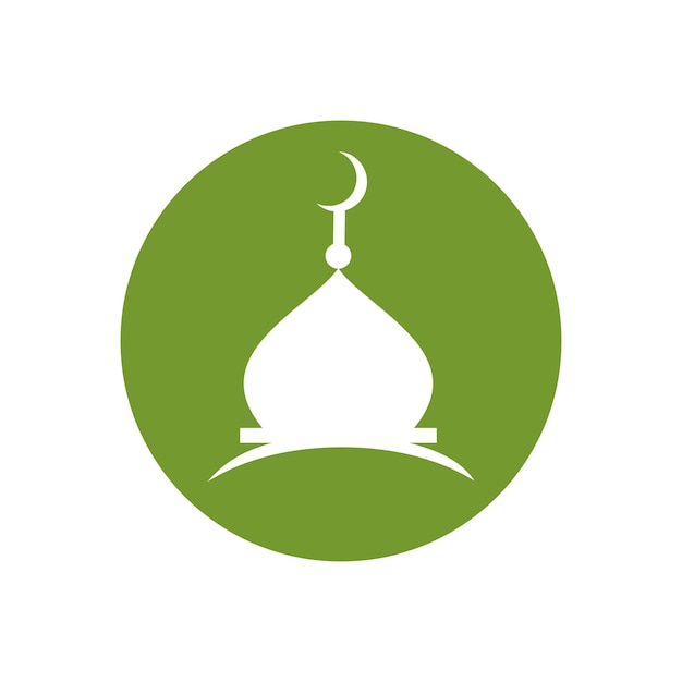 diseño de logotipo de ilustración de mezquita de ornamento
