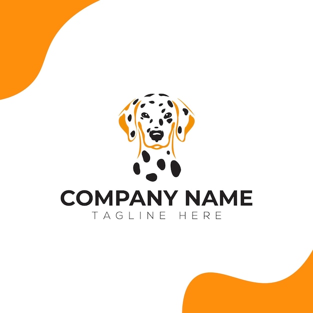 Vector diseño de logotipo de ilustración moderna minimalista para perros