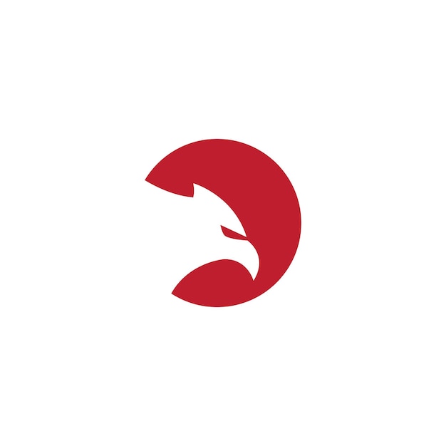 Diseño del logotipo de la ilustración del pájaro águila halcón