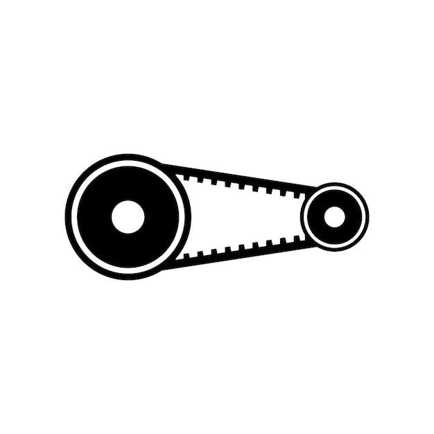 Diseño del logotipo de la ilustración de la plantilla del icono vectorial del cinturón del motor