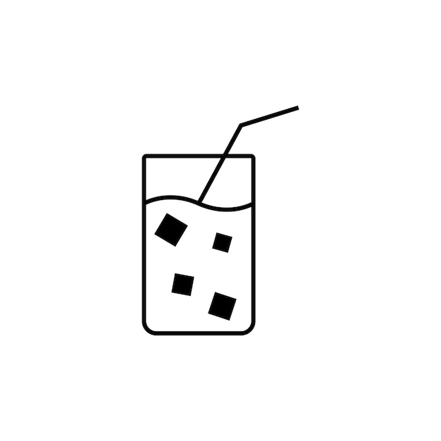 Diseño del logotipo de la ilustración de la plantilla de icono vectorial de vidrio
