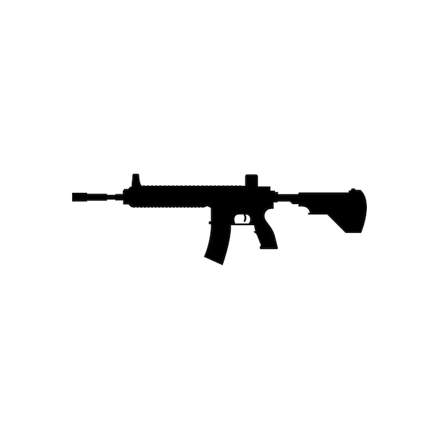 Vector diseño de logotipo de ilustración de plantilla de vector de icono de arma m416