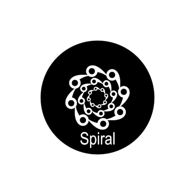 diseño de logotipo de ilustración de plantilla de vector de icono de espiral