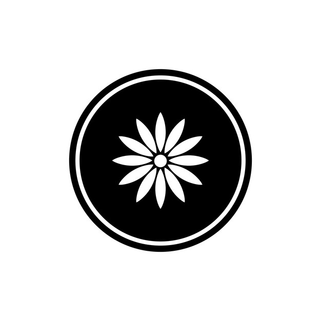 diseño de logotipo de ilustración de plantilla de vector de icono de flor