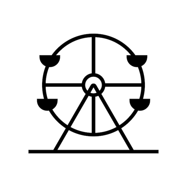 Diseño del logotipo de la ilustración de la plantilla vectorial del carrusel de iconos