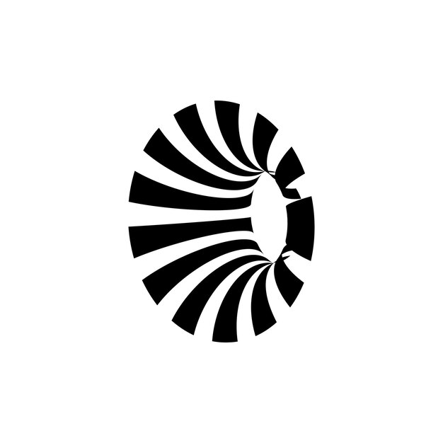 Diseño del logotipo de la ilustración de la plantilla vectorial de círculo retro