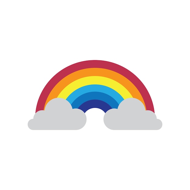 diseño de logotipo de la ilustración de la plantilla vectorial del icono del arco iris