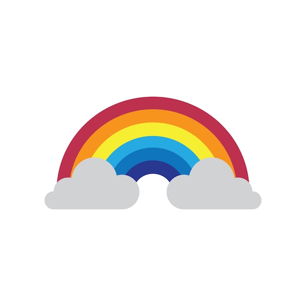 Diseño de logotipo de la ilustración de la plantilla vectorial del icono del arco iris