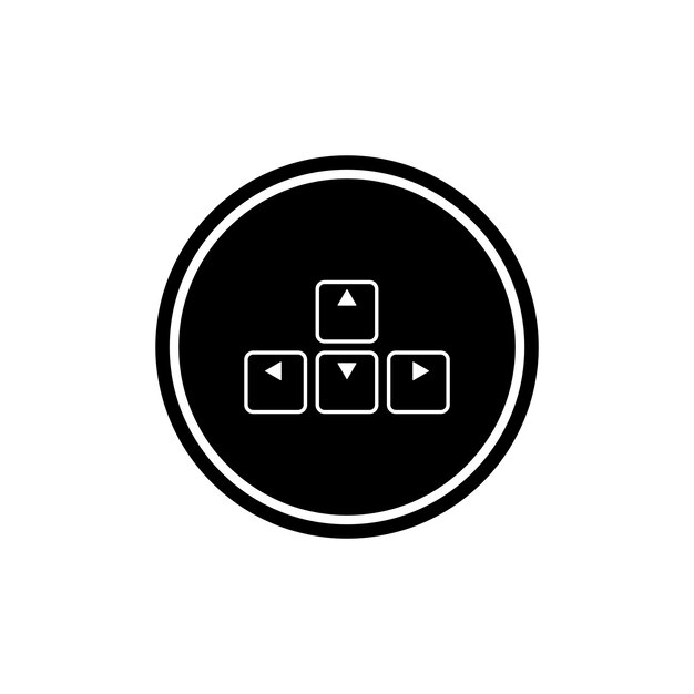 diseño de logotipo de ilustración de plantilla vectorial de icono de botón de teclado